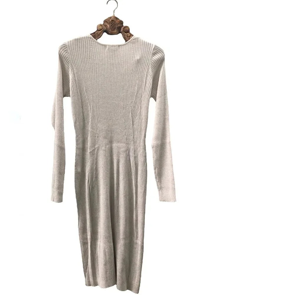 Athleta Reverie Knit Sweater Dress Pale Grey Sea Salt Lyocell XL Tall NWT